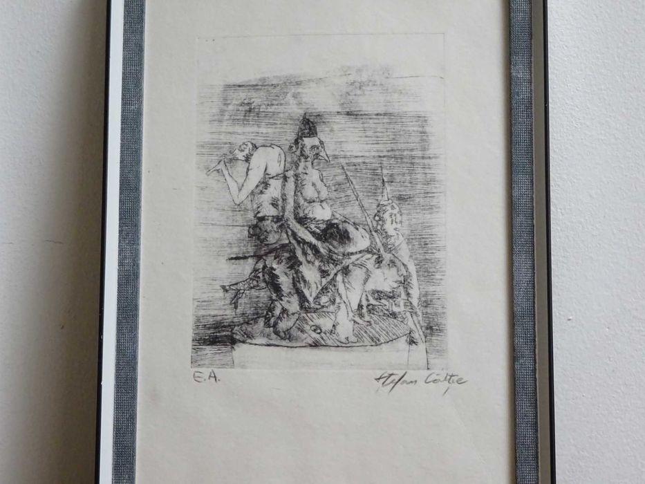 Gravura Stefan Caltia, ‘Circ’ - Tablou vechi deosebit