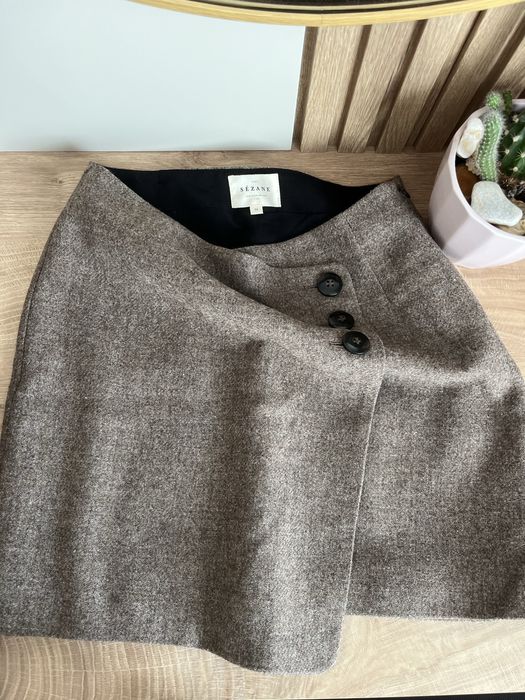 Кафява вълнена пола Sezane