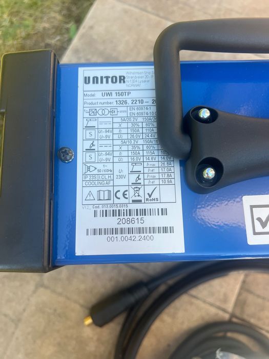 заваръчен апарат , Unitor UWI 150 TP (TIG/MMA)