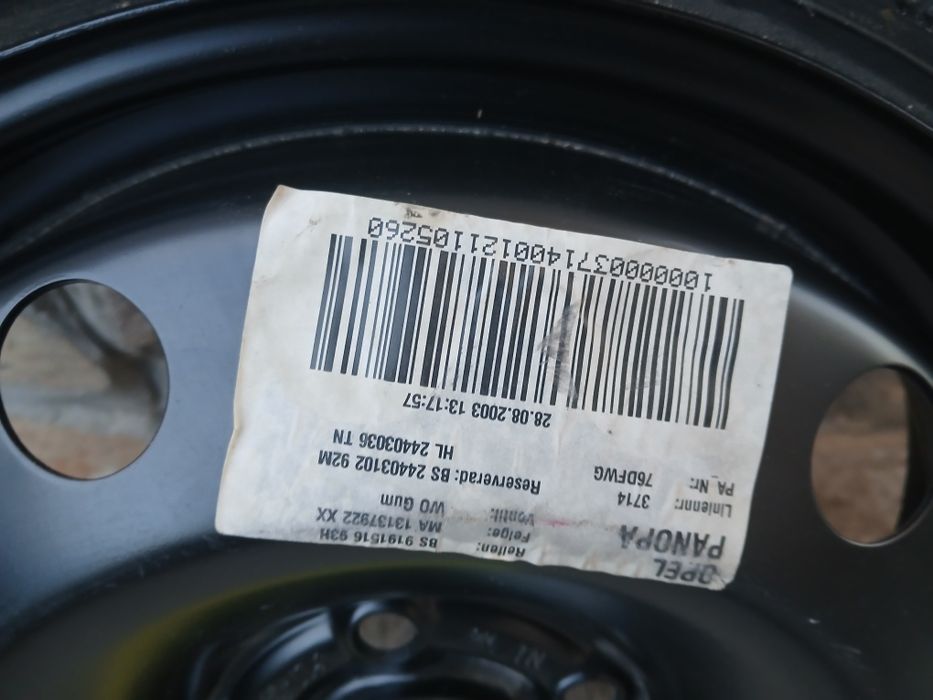 Оригинална патерица 16цола  Firestone 115/70/16.за Opel astra.zafira.vectra.meriva. 5×110.Saab.Fiat.