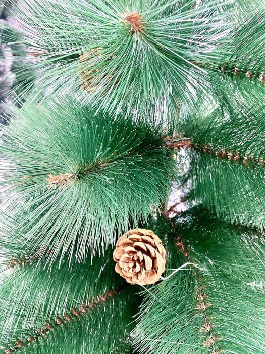 Коледна елха 3D Елха естествено зелена с шишарки-нов модел супер краси