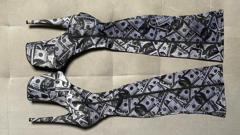 Ботфорты-стрипы Pleaser Flamingo тканевые