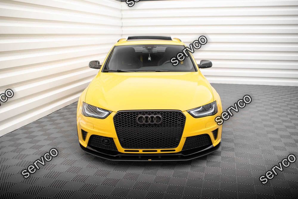 Prelungire splitter bara fata Audi RS4 B8 2012-2015 v14 - Maxton Design