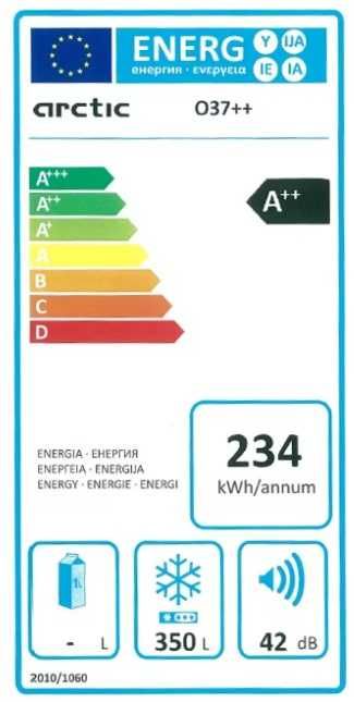 Lada frigorifica ARCTIC ARCTIC O37+