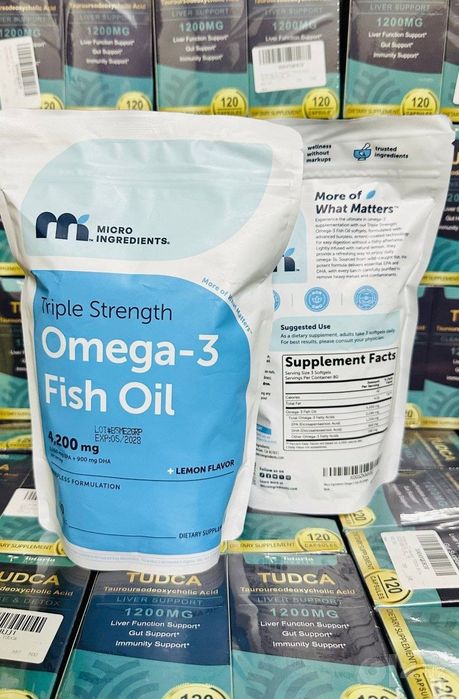 Omega 3 4200 mg омега 3 120 kaps, fish oil triple strength