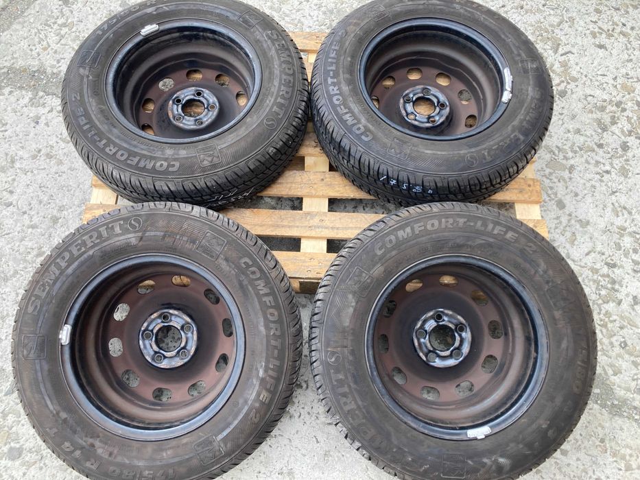 14 цола 5х100 Джанти за VW Golf4 Гуми 175/80/14 Дот 2015г 6,2-6,5mm