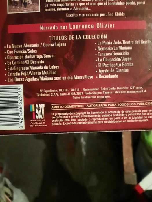 14 casete [VSH] video seria: El mundo en guerra.