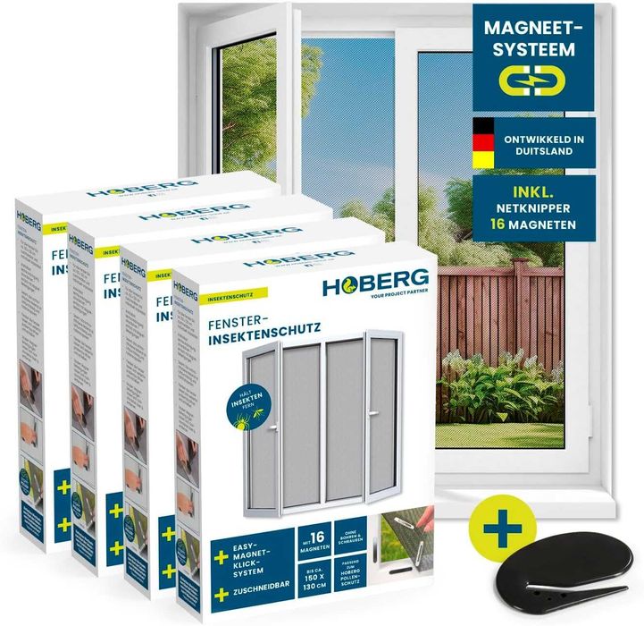 Plasă de țânțari Hoberg pentru ferestre cu prindere magnetică