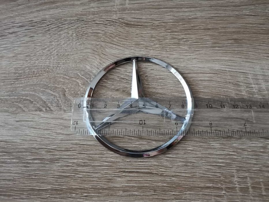емблема лого Мерцедес Бенц Mercedes Benz сребрист гланц
