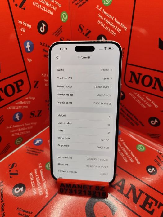iPhone 15 Plus (128Gb /89% ) Amanet SZ Non Stop