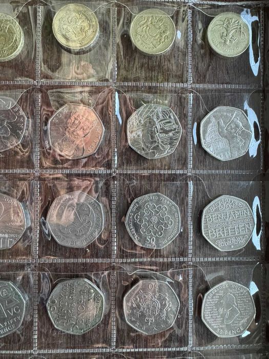 Colecție 30 monede britanice – £1, 50p, 2p, 5p și 1p, comemorative