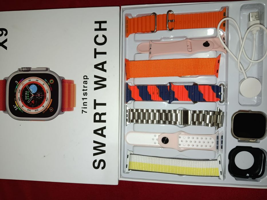 Наручные смарт часы с набором ремешков
