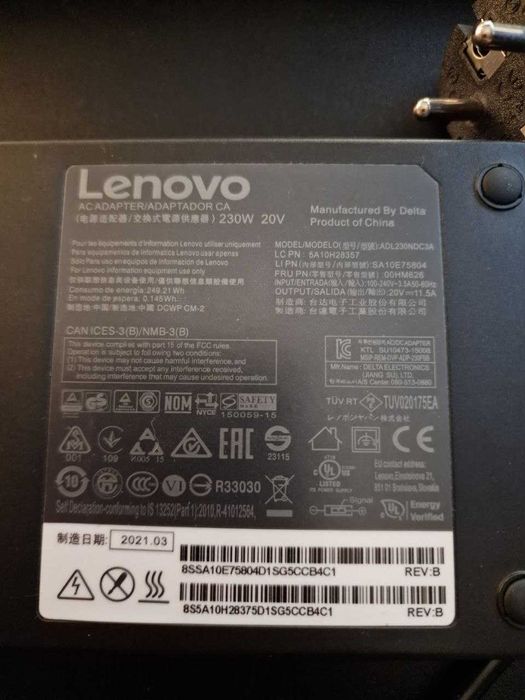 Блок питания LENOVO 230W 20v