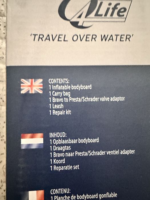 Надуваем бодиборд Q4Life дъска за сърф плувен сал