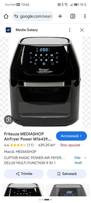 Vand Air Fryer power