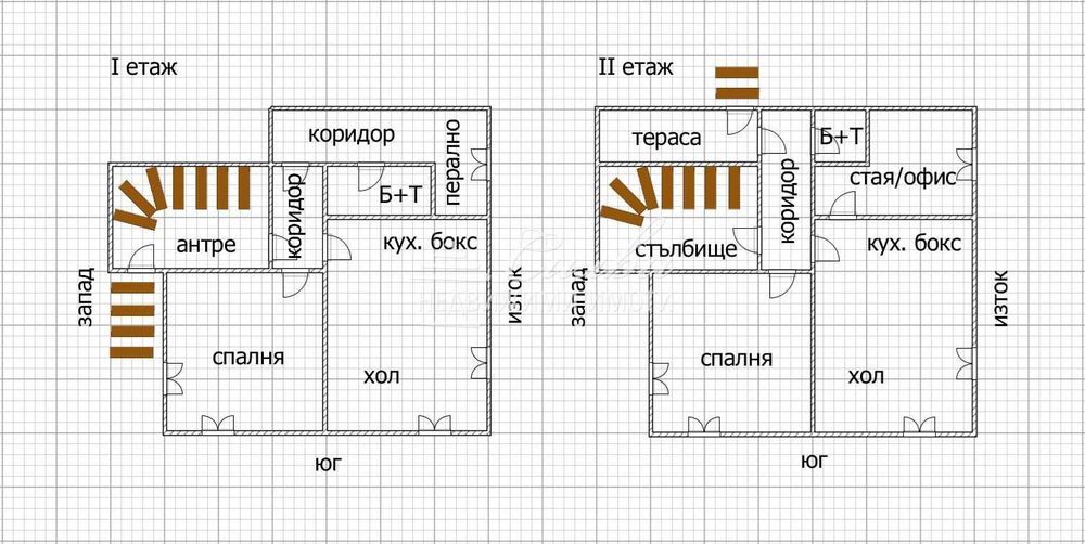 МАСИВНА двуетажна ТУХЛЕНА къща на плоча - кв. Болницата.