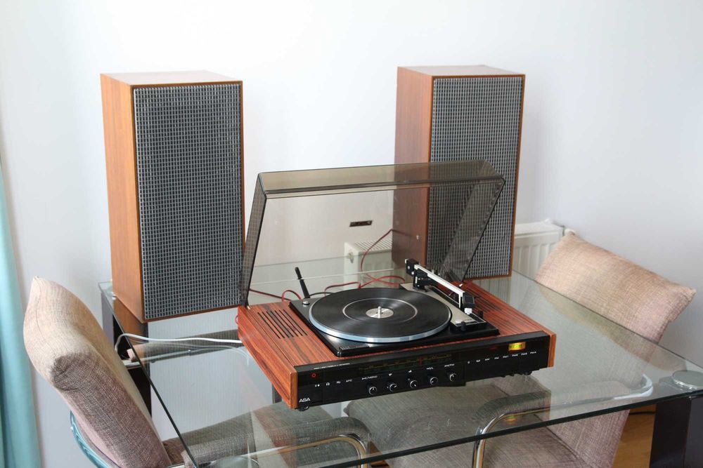ASA 2200 Q Hi-Fi Stereo Finlanda 1974 cu pick-up englezesc BSR P 128 Professional Series si boxe Isophon HSB 5003 complet revizuit