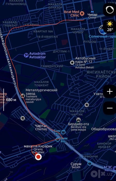 Сергели ТМЗ завод Кир Арик маххаласида 3.5 сотих 3 хона уй сотилади