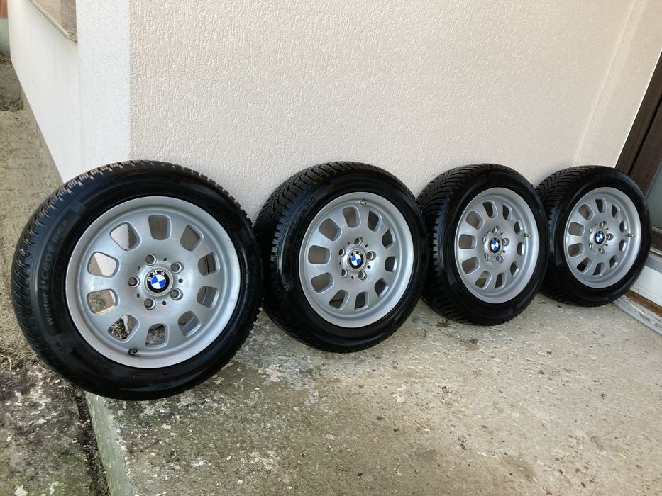Set jante  BMW 5x120 R16 7J ET47 + cauciucuri de iarnã Hankook