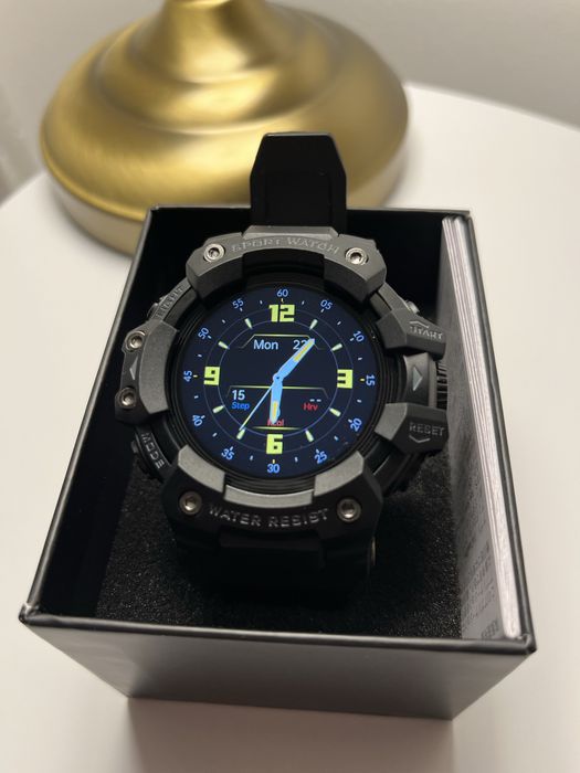 Ceas Smart Sport Negru Compatibil Android & iOS