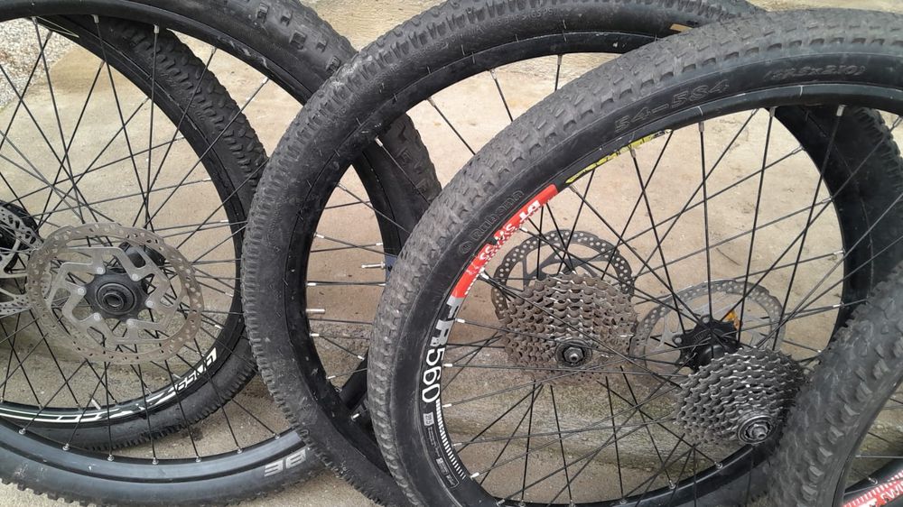 Set roti bicicleta mountainbike 27,5 inchi cu disc frana