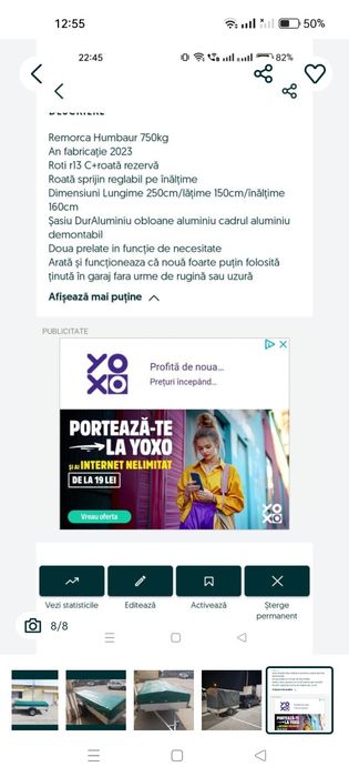 Remorca auto 750kg Humbaur Profesionala