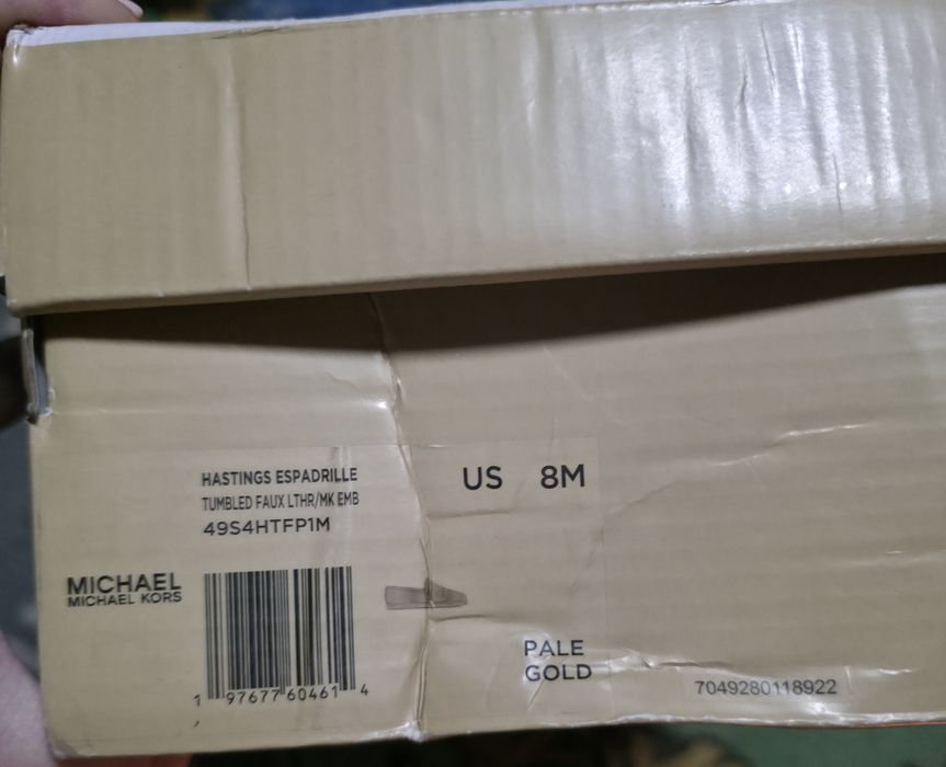 Pantofii aurii piele Michael Kors