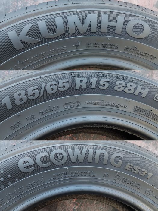 2бр летни гуми 185/65/15 Kumho Ecowing
dot23
7mm