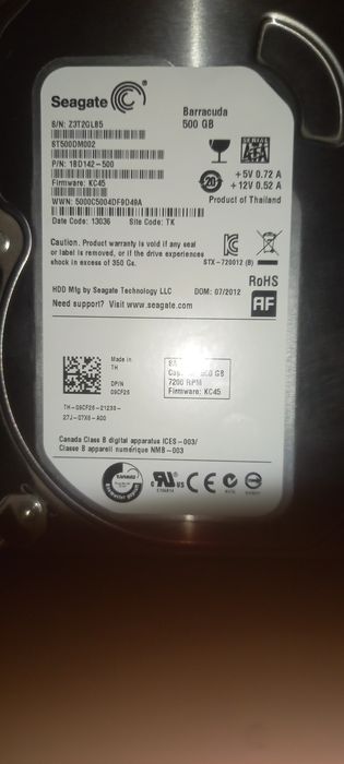 HDD 500 GB новый