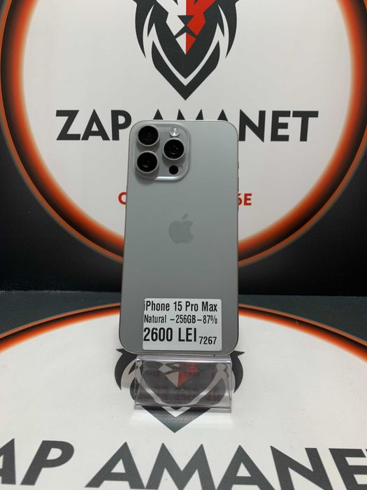 Zap Amanet Vitan - iPhone 15 Pro Max - Natural Titanium - 256GB - 87%