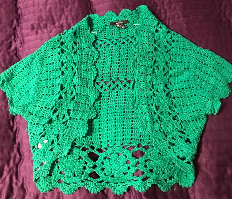 Bolero verde, foarte modern, din bumbac firma Mango