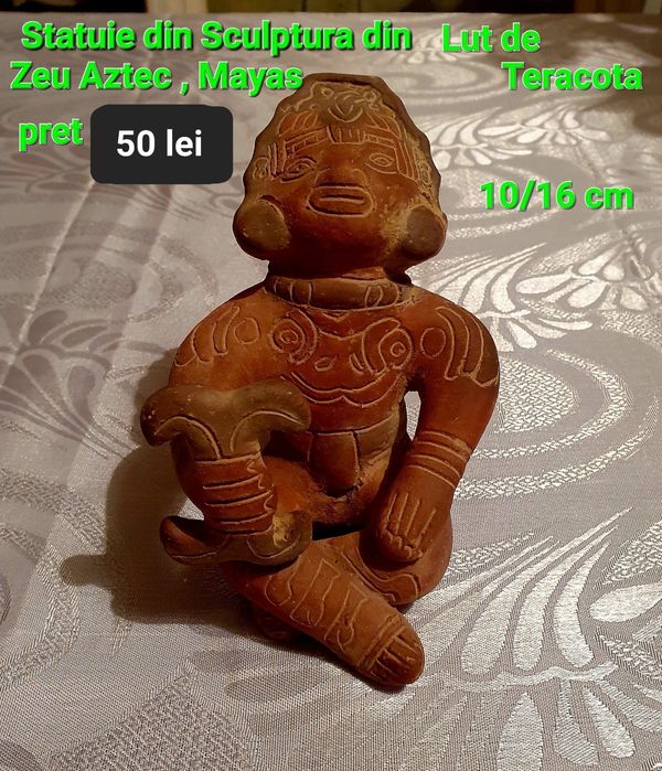 Statuie Mayas din lut de teracota