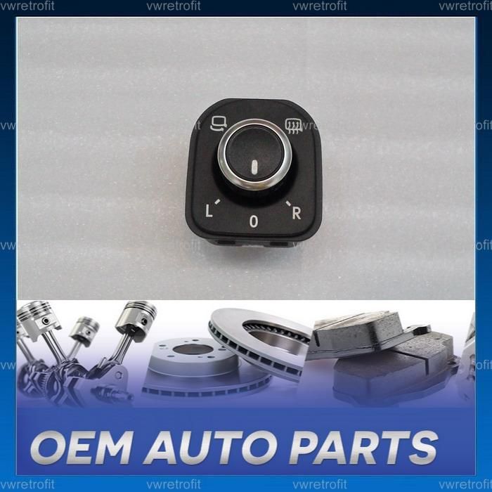 Buton de reglaj Oglinzi Electrice, ornament crom, pentru VW
