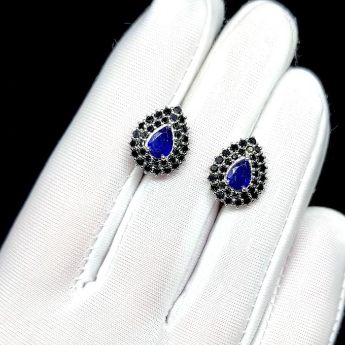Серьги с натуральными Сапфирами