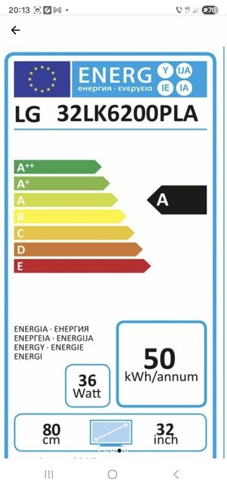 Smart TV LED LG 32LK6200PLA