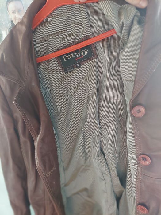 Кожаное пальто Derizade Турция S - M