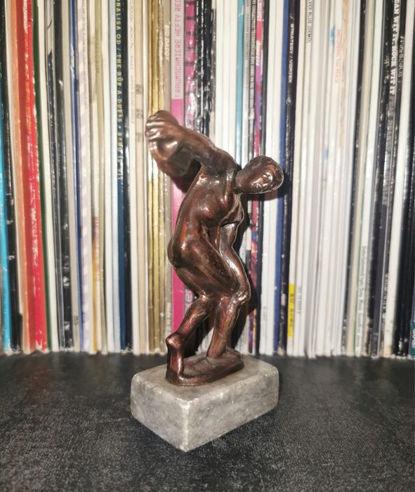 Фигура на диско - хвъргач на Мирон  винтидж бронзова фигурка  статуя