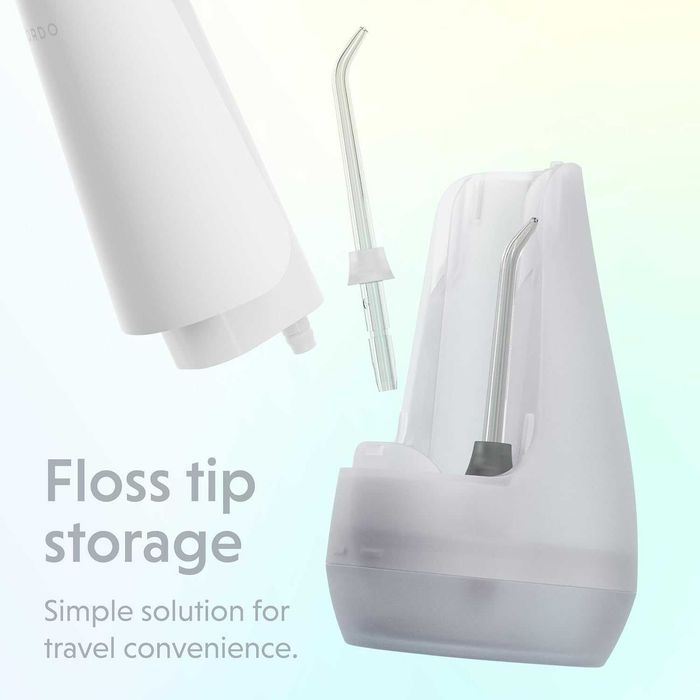 ORDO Hydro Sonic Water Flosser, безжичен, 3 настройки на налягането, бял | Пътен воден флосър, USB