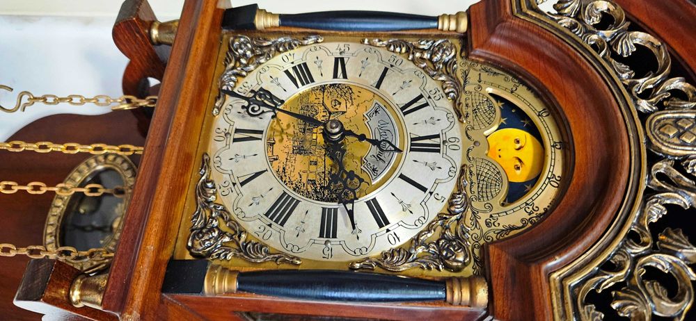 Ceas de perete cu pendula si 2 greutati Wuba - Warmink