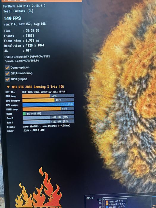 Rtx 3080 10gb Msi gaming x trio