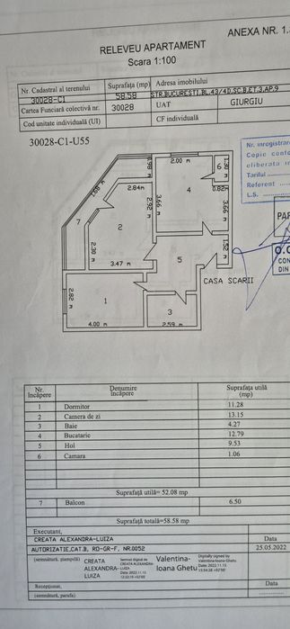 Ofer spre vanzare apartament zona Casa Cartii deasupra fostul Sigma