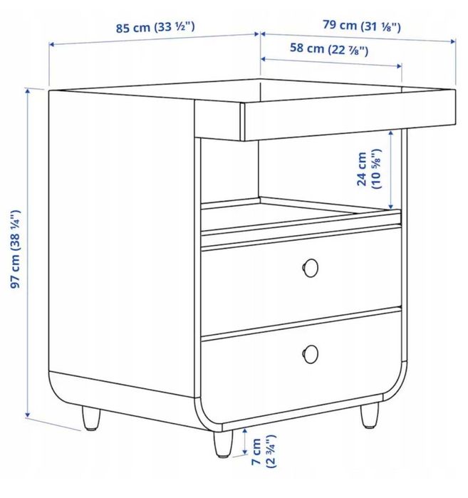 Pat | Masă de înfășat | Ikea Myllra