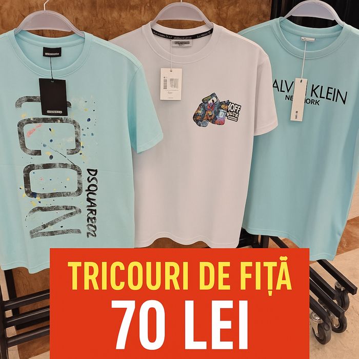 Tricouri branduri de top – Off-White, Dsquared2, Calvin Klein