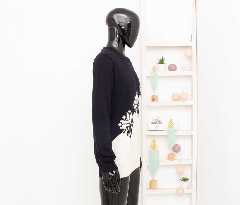 Scotch & Soda мъжки пуловер от 100% вълна синьо и екрю L