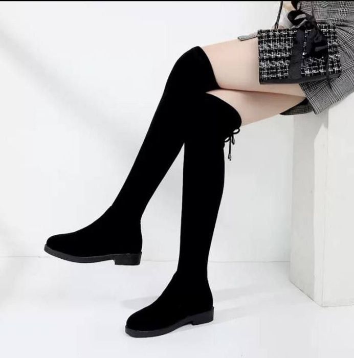 Ботфорты замша.