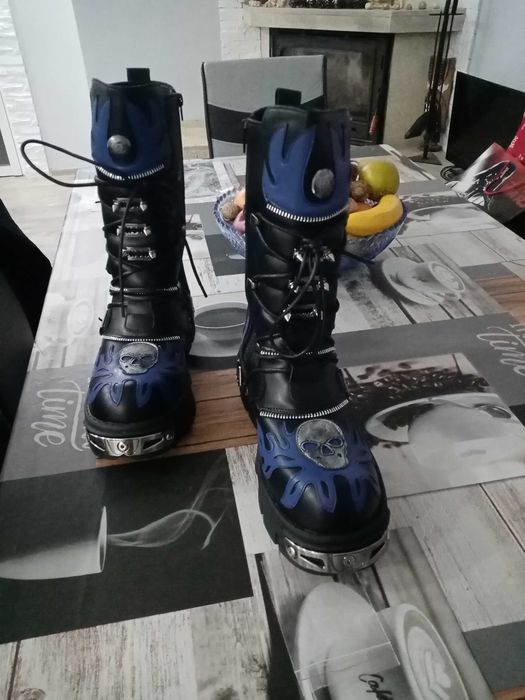 Рок ботуши изкуственна кожа