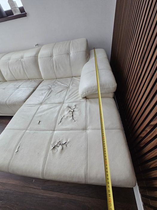 Colțar piele ecologică crem