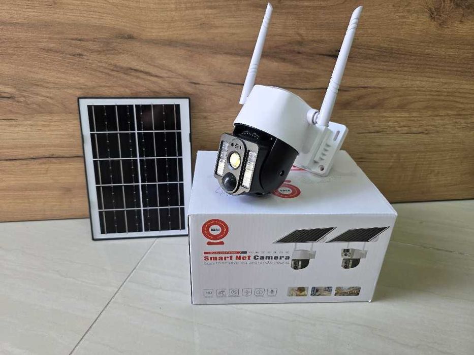 ПРОМО!! Външна Соларна Камера за Видеонаблюдение 4G SIM карта,8MP,V380
