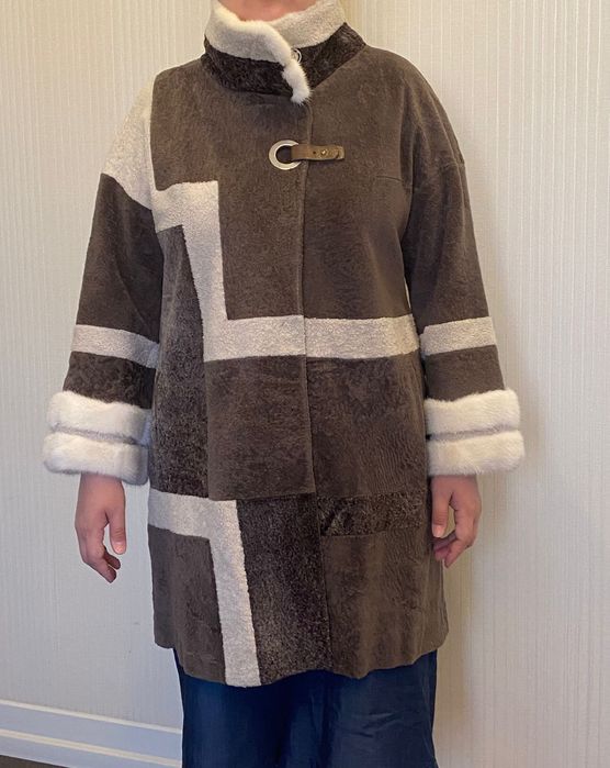 Дубленка коричневая