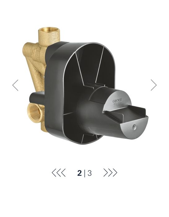 Baterie dus Grohe cu montare îngropată, set complet.